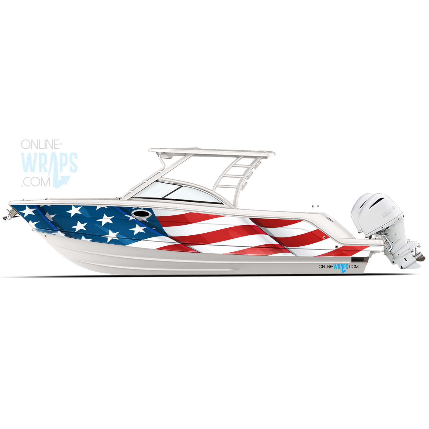 American Flag Boat Wrap –